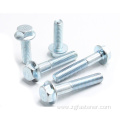 Hexagon flange bolts with blue zinc DIN6921